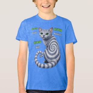 Camiseta Triblenda Gato Hipno Azul Ruso
