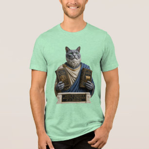 Camiseta Triblenda Gato homer ruso azul