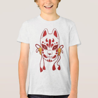 Camiseta Triblenda Gato lindo - Máscara tradicional japonesa de Fox c