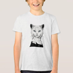 Camiseta Triblenda Gato místico blanco y negro de Salem