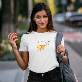 Camiseta Triblenda Gato Naranja Tolerante Apático