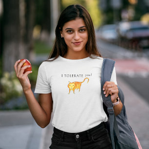 Camiseta Triblenda Gato Naranja Tolerante Apático