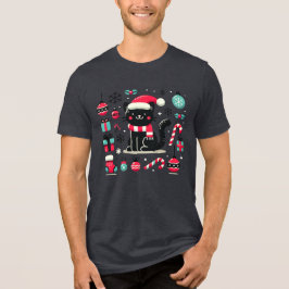 Camiseta Triblenda Gato negro de los navidades
