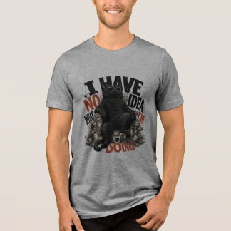 Camiseta Triblenda Gato Negro Divertido – No Tengo Ni Idea De Lo Que
