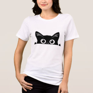 Camiseta Triblenda Gato Negro Espiando