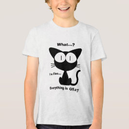 Camiseta Triblenda Gato Negro, Gato Lindo, Patrón de Gato, Moderno 