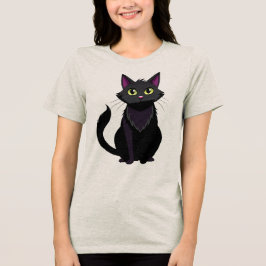 Camiseta Triblenda Gato Negro Hermoso