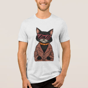 Camiseta Triblenda Gato negro lindo