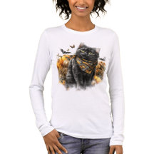 GATO NEGRO TEMÁTICO DE CAÍDA DE bonito CON PUMPKIN