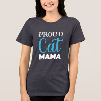 Camiseta Triblenda Gato orgulloso de mamá - Corta camiseta de amante