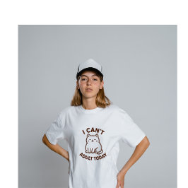 Camiseta Triblenda Gato Perezoso Adorable – No Estoy de Humor Hoy