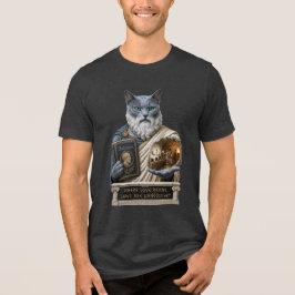 Camiseta Triblenda Gato Plato Azul Ruso
