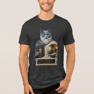 Camiseta Triblenda Gato Plato Azul Ruso