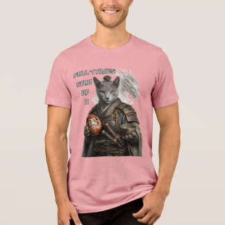 Camiseta Triblenda Gato Samurái Azul Ruso