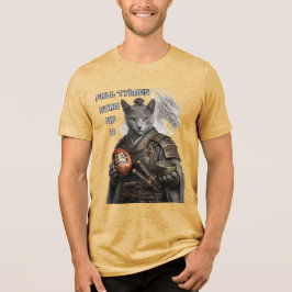 Camiseta Triblenda Gato Samurái Azul Ruso