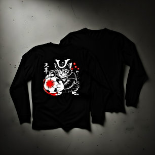Camiseta Triblenda Gato Samurái Elegante Fútbol Japón Para Aficionado