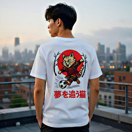 Camiseta Triblenda Gato Samurái Motivacional - Regalo para Anime y De