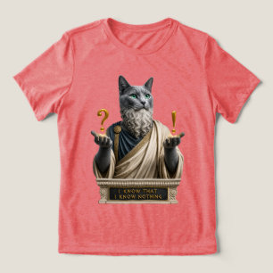 Camiseta Triblenda Gato Socrates Azul Ruso