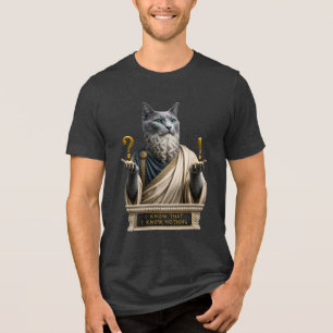 Camiseta Triblenda Gato Socrates Azul Ruso
