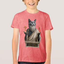Camiseta Triblenda Gato Socrates Azul Ruso