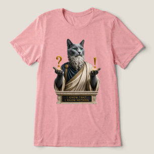 Camiseta Triblenda Gato Socrates Azul Ruso