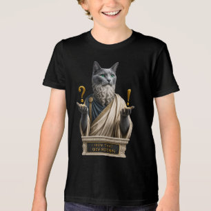 Camiseta Triblenda Gato Socrates Azul Ruso