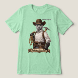 Camiseta Triblenda Gato Vaquero Azul Ruso – Construyendo Libertad
