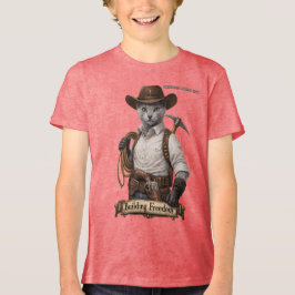 Camiseta Triblenda Gato Vaquero Azul Ruso – Construyendo Libertad