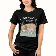 Gato y perro mejores amigos para siempre