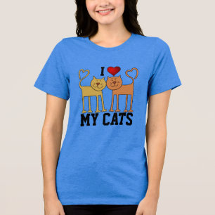 Camiseta Triblenda Gatos: Amo Mis Gatos