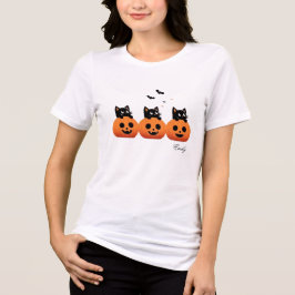 Camiseta Triblenda Gatos cortos en calabazas