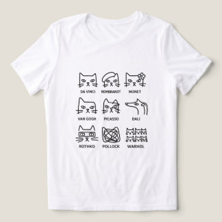 Camiseta Triblenda Gatos de Artistas Famosos Arte Moderno Cuadrícula