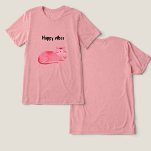 Camiseta Triblenda Gatos gatos gatos rosados felices