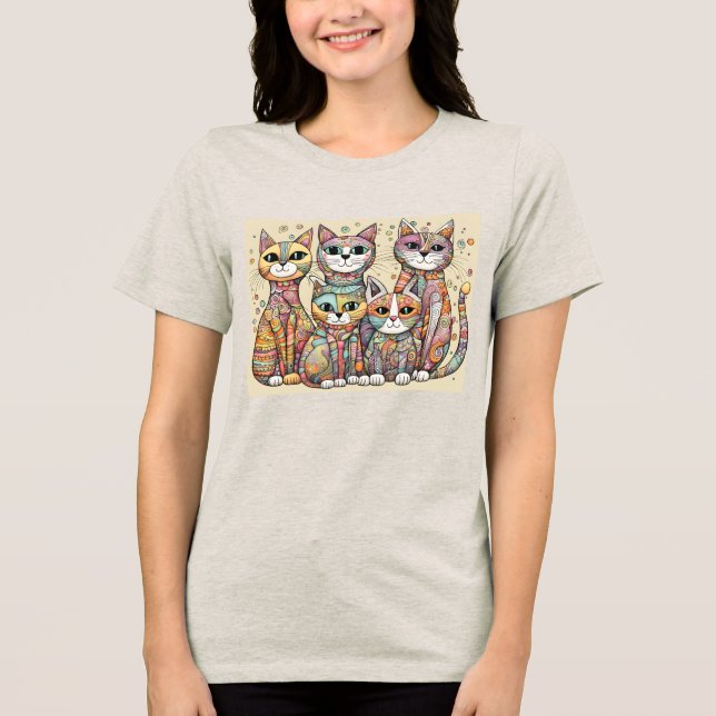 Camiseta Triblenda gatos tranquilizantes (Anverso)