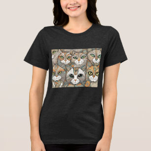 Camiseta Triblenda gatos tranquilizantes Tri-Blend Shirt