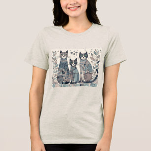 Camiseta Triblenda gatos tranquilizantes Tri-Blend Shirt
