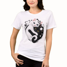 Gatos Yin Yang Estéticos Abrazándose Ropa Gráfica 