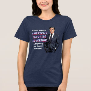 Camiseta Triblenda Gavin C Newsom   Gobernador favorito de los Estado