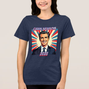 Camiseta Triblenda Gavin Newsom para el presidente 2028