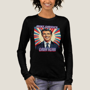 Camiseta Triblenda Gavin Newsom para el presidente 2028 Hacer Améri