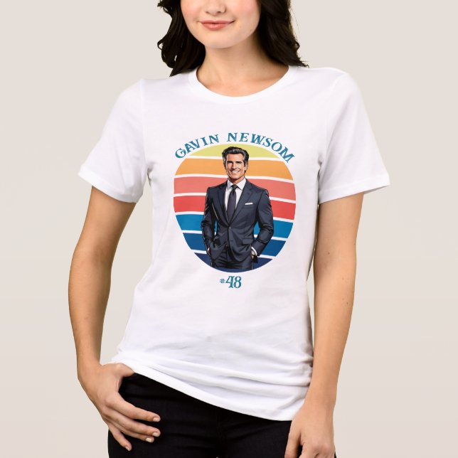 Camiseta Triblenda Gavin Newsom | Vintage #48 (Anverso)