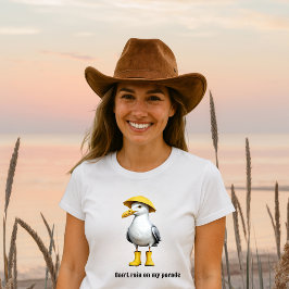 Camiseta Triblenda Gaviota divertida en botes de lluvia - Humor de pl