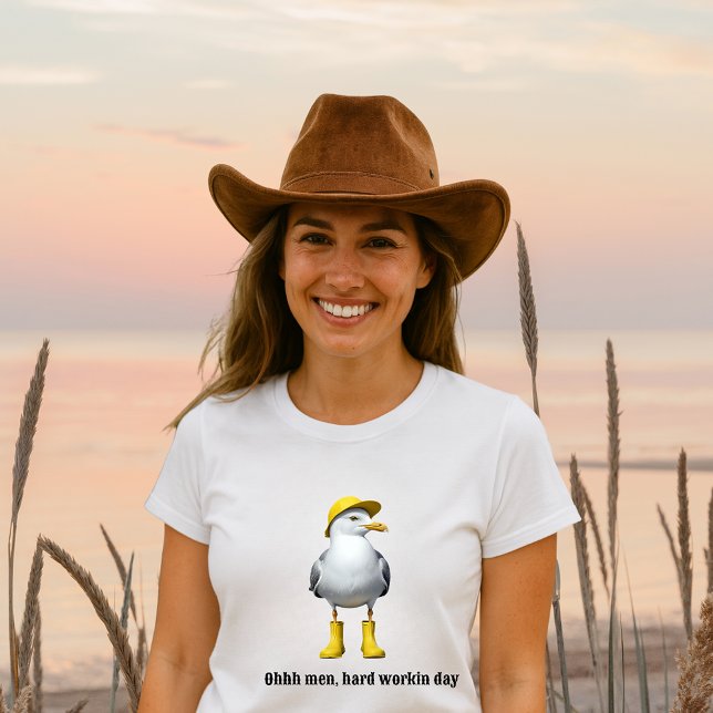Camiseta Triblenda Gaviota divertida en botes de lluvia - Humor en la (Subido por el creador)