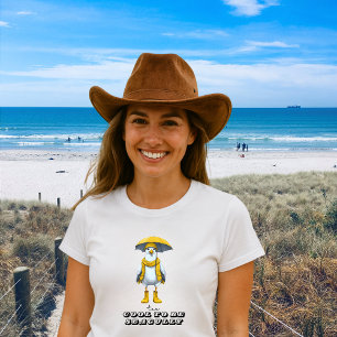 Camiseta Triblenda Gaviota divertida en botes de lluvia - Humor en la