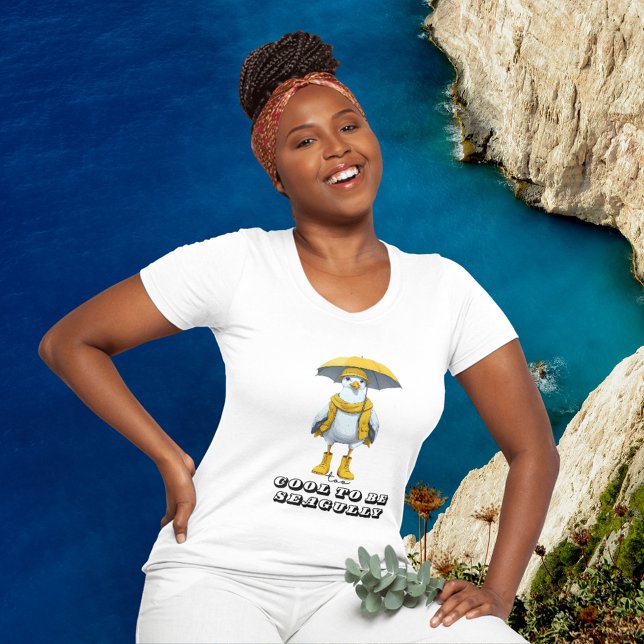 Camiseta Triblenda Gaviota divertida en botes de lluvia - Humor en la (Subido por el creador)