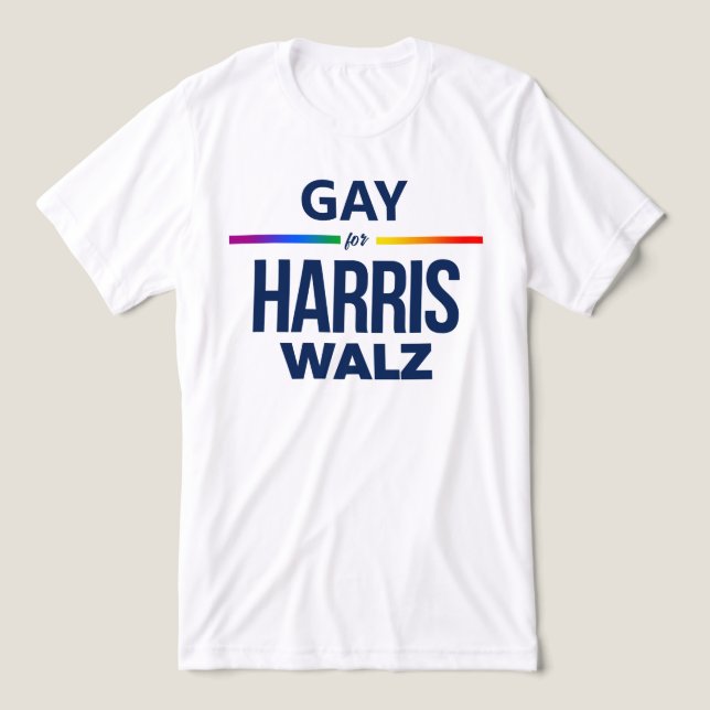 Camiseta Triblenda Gay para Harris Walz (Diseño delantero )