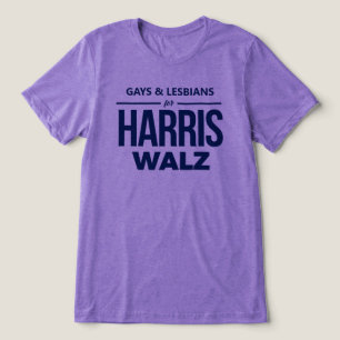 Camiseta Triblenda Gays y lesbianas para Harris Walz