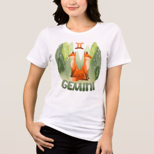 Camiseta Triblenda Gemini astrología nacimiento signo zodiac zorro ge