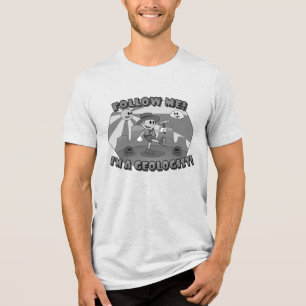 Camiseta Triblenda Geólogo de Dibujos Animados Retro