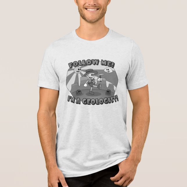 Camiseta Triblenda Geólogo Personalizado Retro (Anverso)